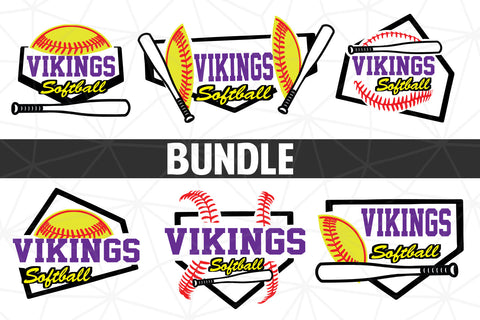 Baseball-Softball Vikings T shirt design Bundle SVG Johan Ru designs 