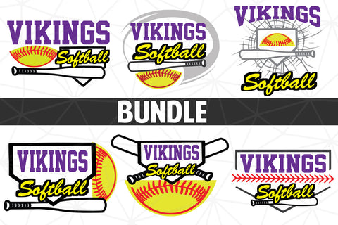 Baseball-Softball Vikings T shirt design Bundle SVG Johan Ru designs 