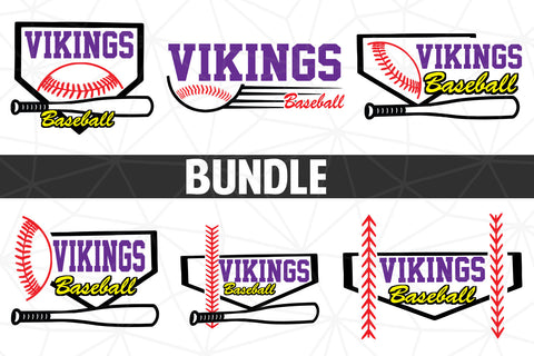 Baseball-Softball Vikings T shirt design Bundle SVG Johan Ru designs 