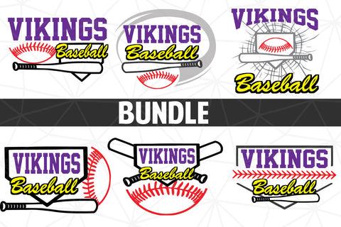 Baseball-Softball Vikings T shirt design Bundle SVG Johan Ru designs 