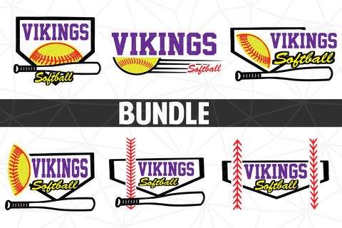 Baseball-Softball Vikings T shirt design Bundle SVG Johan Ru designs 