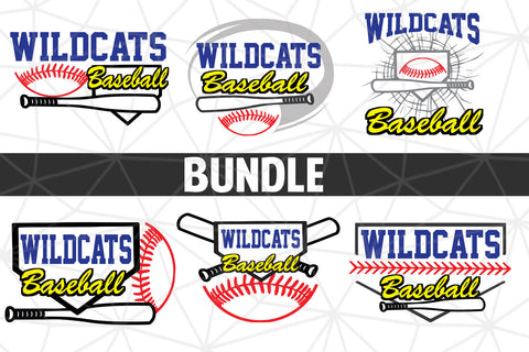 Baseball-Softball Wildcats T shirt design Bundle SVG Johan Ru designs 