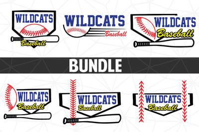 Baseball-Softball Wildcats T shirt design Bundle SVG Johan Ru designs 