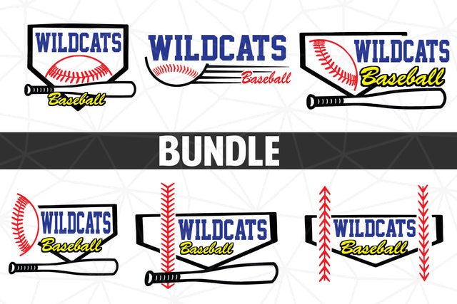 Baseball-Softball Wildcats T shirt design Bundle SVG Johan Ru designs 