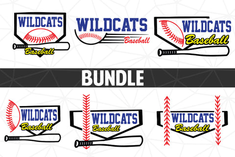 Baseball-Softball Wildcats T shirt design Bundle SVG Johan Ru designs 