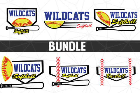Baseball-Softball Wildcats T shirt design Bundle SVG Johan Ru designs 
