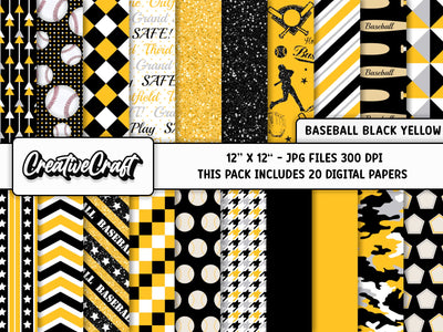 Baseball Sport Digital Papers, scrapbook backgrounds designs Digital Pattern CreativeCraftShop 