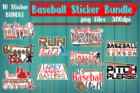 Baseball Sticker Bundle svg png ai eps pdf SVG zafrans studio 