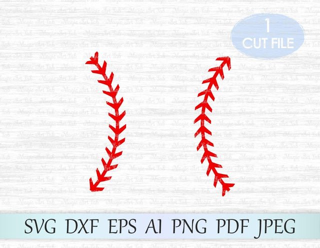 Baseball stitches cut file SVG MagicArtLab 
