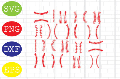Baseball Stitches Svg, Baseball Lace Svg, Baseball SVG Cut files,Baseball monogram SVG DigitalSvgFiles 