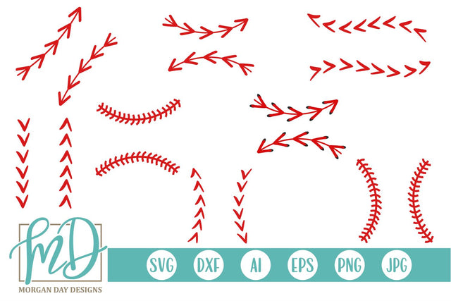 Baseball Stitches SVG Morgan Day Designs 