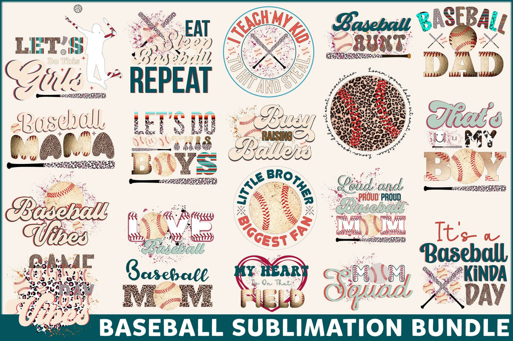 Baseball Sublimation Bundle - So Fontsy