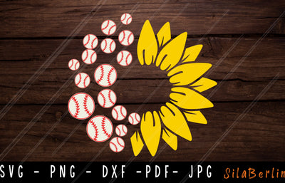 Baseball Sunflower SVG, Baseball Mom svg, Sports Mom SVG SilaBerlin 