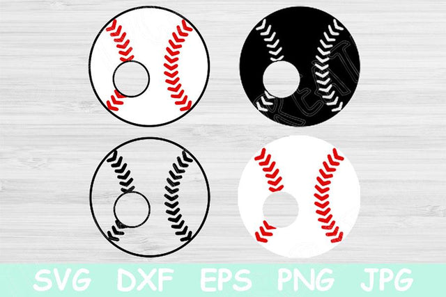 Baseball Svg, Baseball Ball Svg Designs, Circle Baseball Monogram Svg Files for Cricut, Baseball Cut File, Baseball Png, Softball Svg Dxf SVG TiffsCraftyCreations 