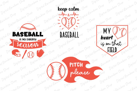 Baseball svg, baseball bundle, baseball mom, game day quote SVG Digital Rainbow Shop 