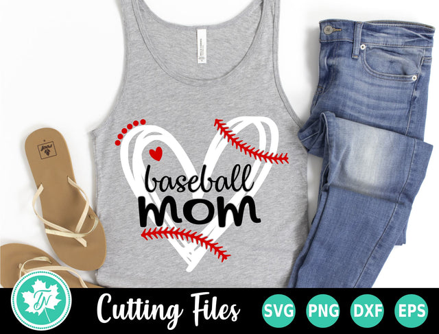 Baseball SVG | Baseball Mom Heart SVG TrueNorthImagesCA 