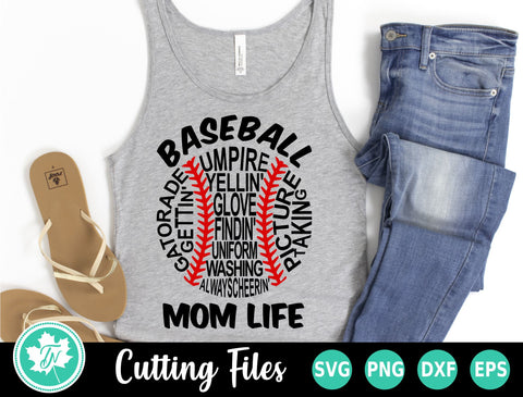 Baseball SVG | Baseball Mom Life SVG TrueNorthImagesCA 