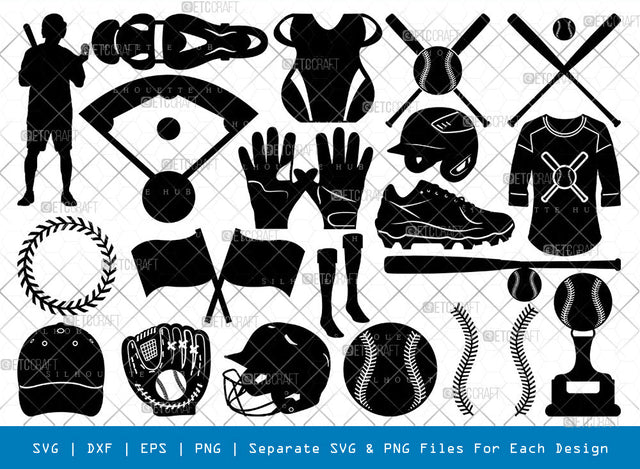 Baseball SVG, Baseball Silhouette, Baseball Stitches Svg, Sports Svg, Softball Svg, Baseball Vinyl Svg, Baseball Laces Svg, Baseball Bundle SVG ETC Craft 