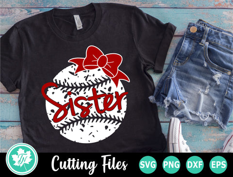 Baseball SVG | Baseball Sister Bow SVG TrueNorthImagesCA 