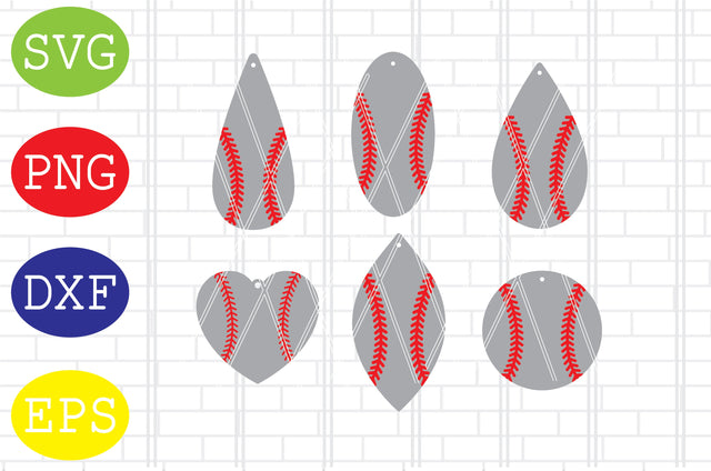 Baseball SVG, Baseball Stitches svg, Baseball monogram svg, Baseball Earrings SVG Cut Files, Sport Earrings Svg SVG DigitalSvgFiles 