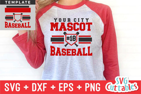 Baseball svg - Baseball Template 0038- svg - eps - dxf - png - Silhouette - Cricut Cut File - Baseball Team - Digital File SVG Svg Cuttables 