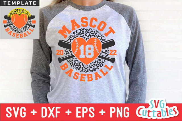 Baseball svg - Baseball Template 0040 - svg - eps - dxf - png - Leopard Print - Silhouette - Cricut Cut File - Baseball Team - Digital File SVG Svg Cuttables 