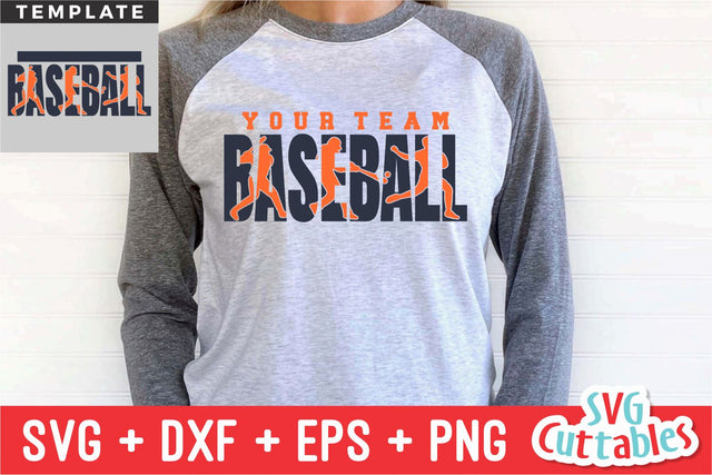 Baseball svg - Baseball Template 0044- svg - eps - dxf - png - Silhouette - Cricut Cut File - Baseball Team - Digital File SVG Svg Cuttables 