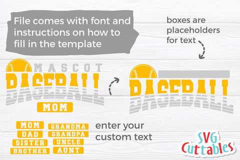 Baseball SVG | Baseball Template 0045 SVG Svg Cuttables 