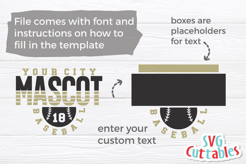 Baseball svg - Baseball Template 0057- svg - eps - dxf - png - Silhouette - Cricut Cut File - Baseball Team - Digital File SVG Svg Cuttables 