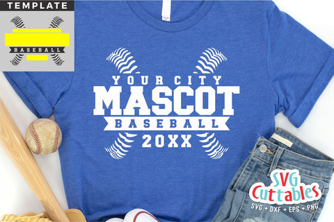 Baseball svg - Baseball Template 0061- svg - eps - dxf - png - Silhouette - Cricut Cut File - Baseball Team - Digital File SVG Svg Cuttables 