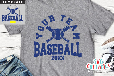 Baseball svg - Baseball Template 0065- svg - eps - dxf - png - Silhouette - Cricut Cut File - Baseball Team - Digital File SVG Svg Cuttables 