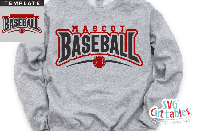 Baseball svg - Baseball Template 0066- svg - eps - dxf - png - Silhouette - Cricut Cut File - Baseball Team - Digital File SVG Svg Cuttables 