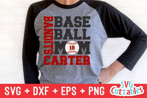 Baseball svg - Baseball Template - svg - eps - dxf - png - Silhouette - Cricut Cut File - 0033 - Baseball Mom - Digital File SVG Svg Cuttables 