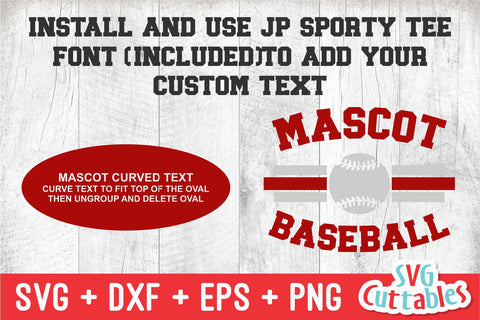 Baseball svg - Baseball Template - svg - eps - dxf - png - Silhouette - Cricut Cut File - 0034 - Baseball Team - Digital File SVG Svg Cuttables 
