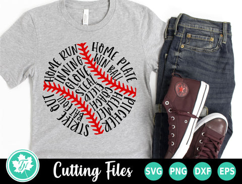 Baseball SVG | Baseball Words SVG TrueNorthImagesCA 