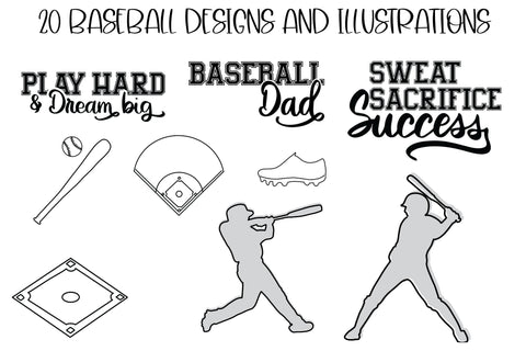 Baseball SVG Bundle, Baseball Mom SVG for Baseball Shirt, Baseball Player SVG, Baseball Bat SVG SVG Designing Digitals 