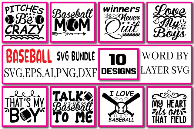 Baseball SVG Bundle Design Vol. 3 SVG Craftlabsvg24 