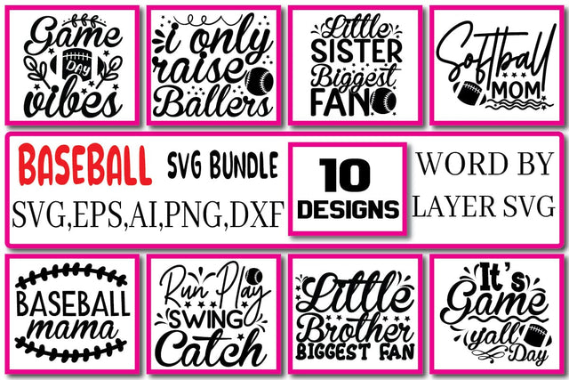 Baseball SVG Bundle Design Vol.4 SVG Craftlabsvg24 
