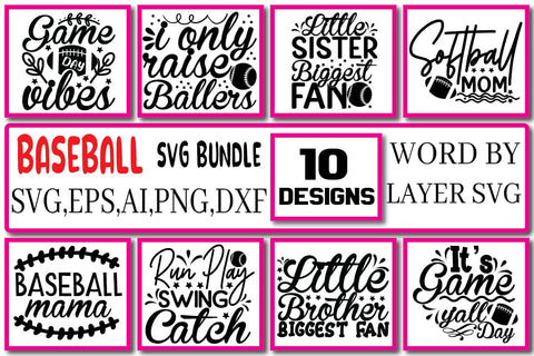 Baseball SVG Bundle Design Vol.4 SVG Craftlabsvg24 