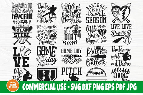 Baseball SVG Bundle, Love Baseball Svg, Png SVG TonisArtStudio 