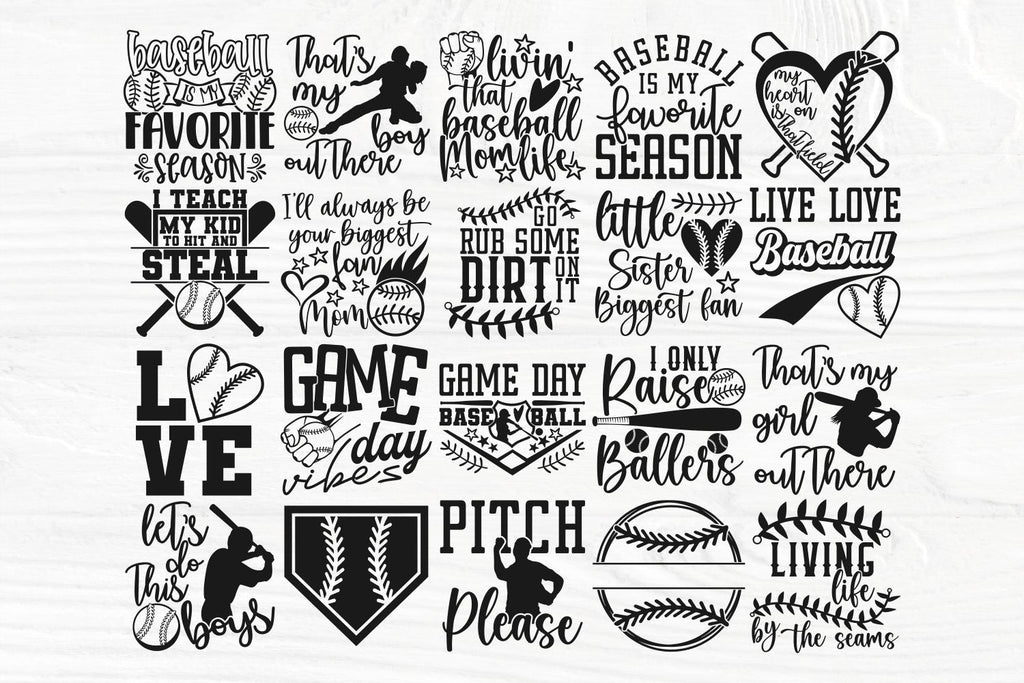 Baseball SVG Bundle, Love Baseball Svg, Png - So Fontsy