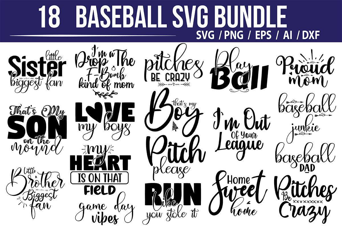 Baseball SVG Bundle, Sports Svg, Baseball Shirt - So Fontsy