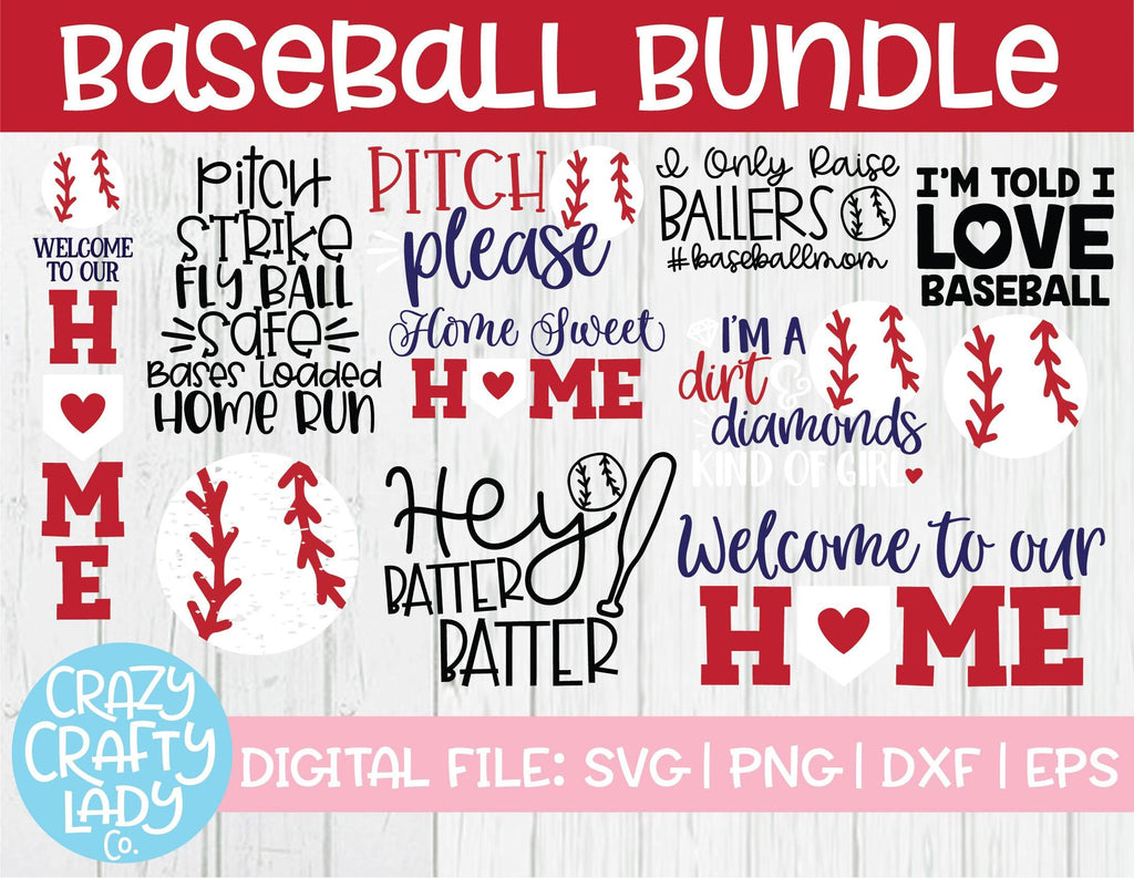 Baseball SVG Cut File Bundle - So Fontsy