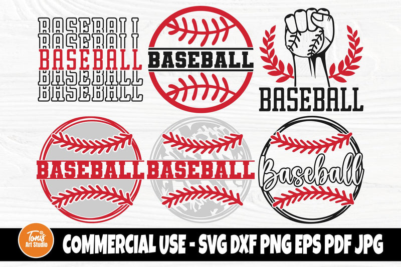 Baseball SVG Cut Files, Baseball Ball Svg Bundle, Baseball Team, Monogram Svg SVG TonisArtStudio 