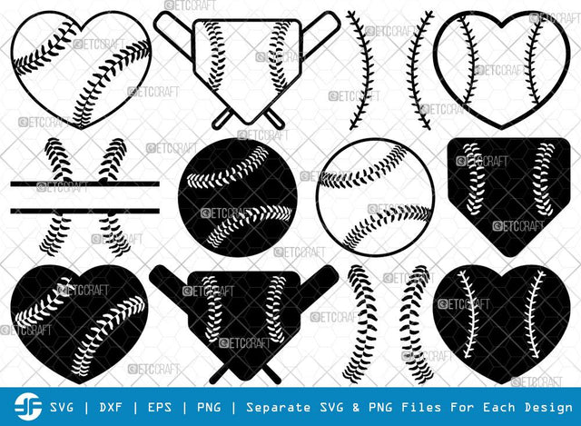Baseball SVG Cut Files | Baseball Silhouette SVG ETC Craft 