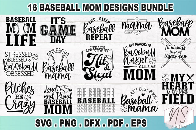 Baseball SVG Cut Files, Baseball SVG Bundle, Baseball Life SVG, Baseball Quote SVG, Baseball Fan, Baseball Shirt Designs, Baseball Mom SVG SVG NS Arts Shop 