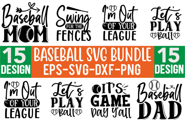 Baseball SVG Design Bundle SVG CraftingStudio 
