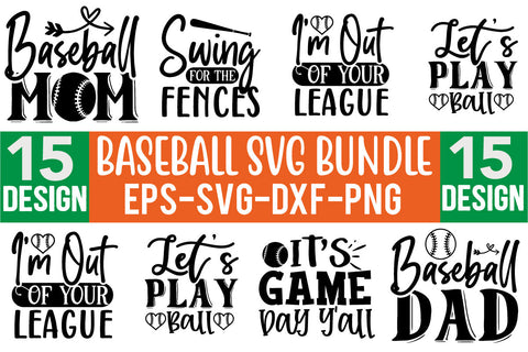 Baseball SVG Design Bundle SVG CraftingStudio 