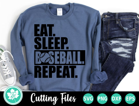 Baseball SVG | Eat Sleep Baseball Repeat SVG TrueNorthImagesCA 