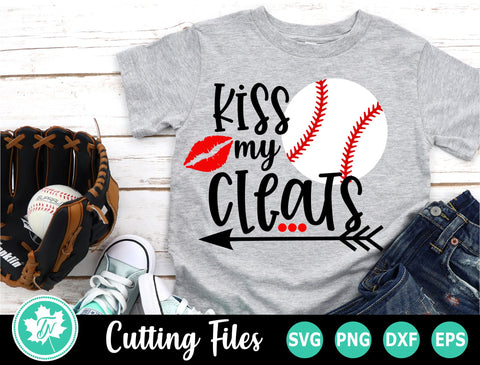 Baseball SVG | Kiss My Cleats SVG TrueNorthImagesCA 
